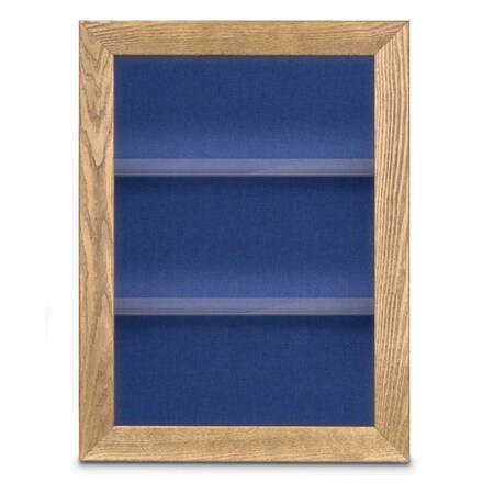 United Visual Products Outdoor Enclosed Combo Board, 42"x32", Black Frame/Grey & Blue Spruce UVCB4232ODB-GREY-BLSPRU
